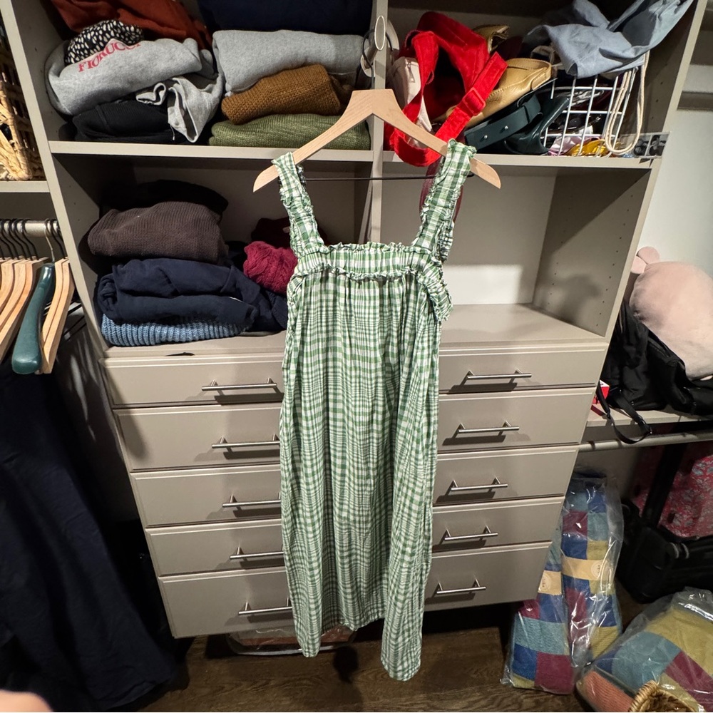 Kowtow Green Checkered Dress